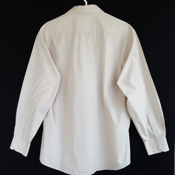 Michelson's of London Men's XL Tan Shirt Button Front Long Sleeve Pocket Cotton - Picture 6 of 11